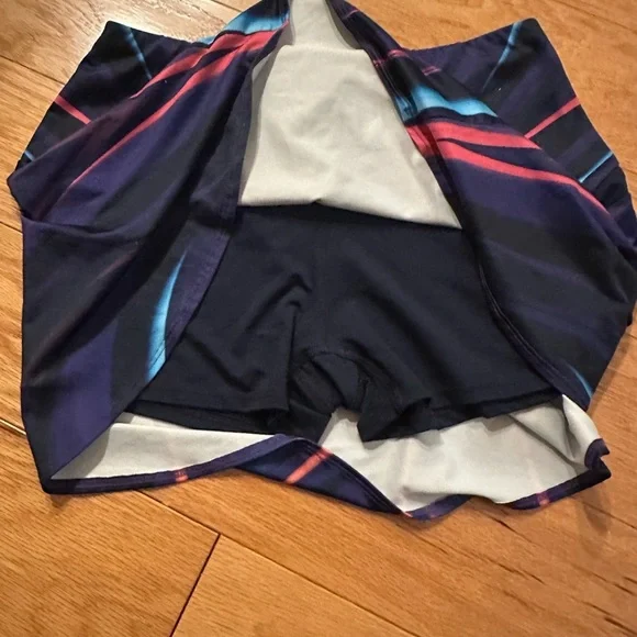 Lucky in Love Vibrant Purple and Blue Skirt Tennis Skirt - Picture 5 of 6